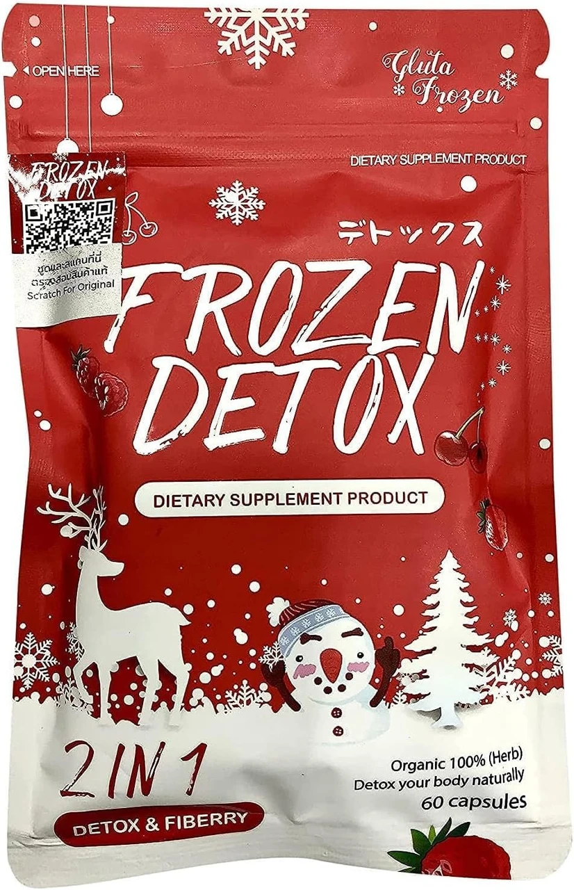 Gluta Frozen Detox 2 in 1 Detox & Fiberry 60 Capsules
