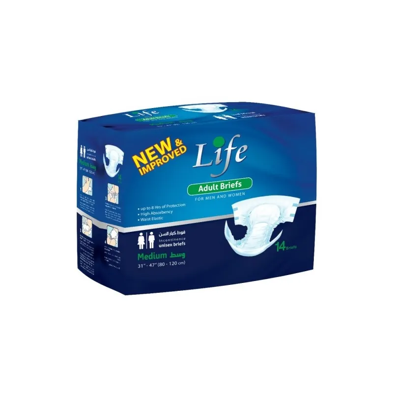 لايف حفاضات الكبار للرجال والنساء ، متوسط، 14 قطعة