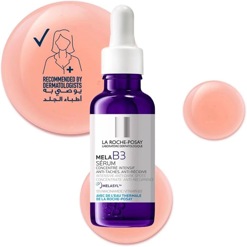 La Roche-Posay Mela B3 Niacinamide Face Serum; Dark Spot Corrector with Melasyl Anti-Aging Technology; Treats Pigmentation; Sun Spots, and Acne Marks for All Skin Types 30ML
