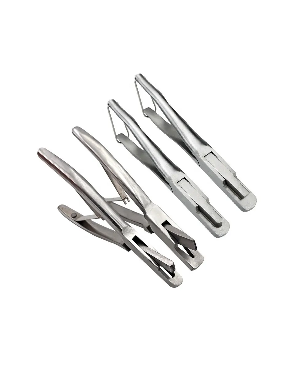 Ear notcher, pocket-sized,	stianless steel, U-notch