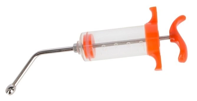 حقنة جرعات نايلون مع كانولا للمواشي | Nylon Dosing Syringe with Input Cannula