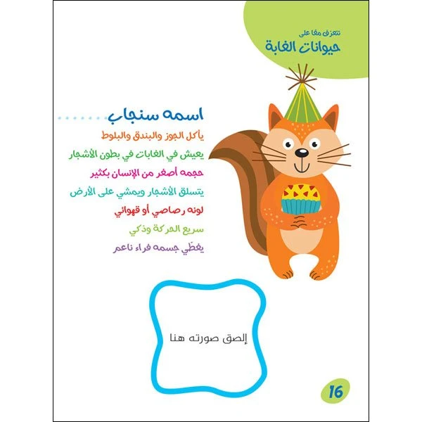 لعبة كتاب لاصق - حيوانات الغابة