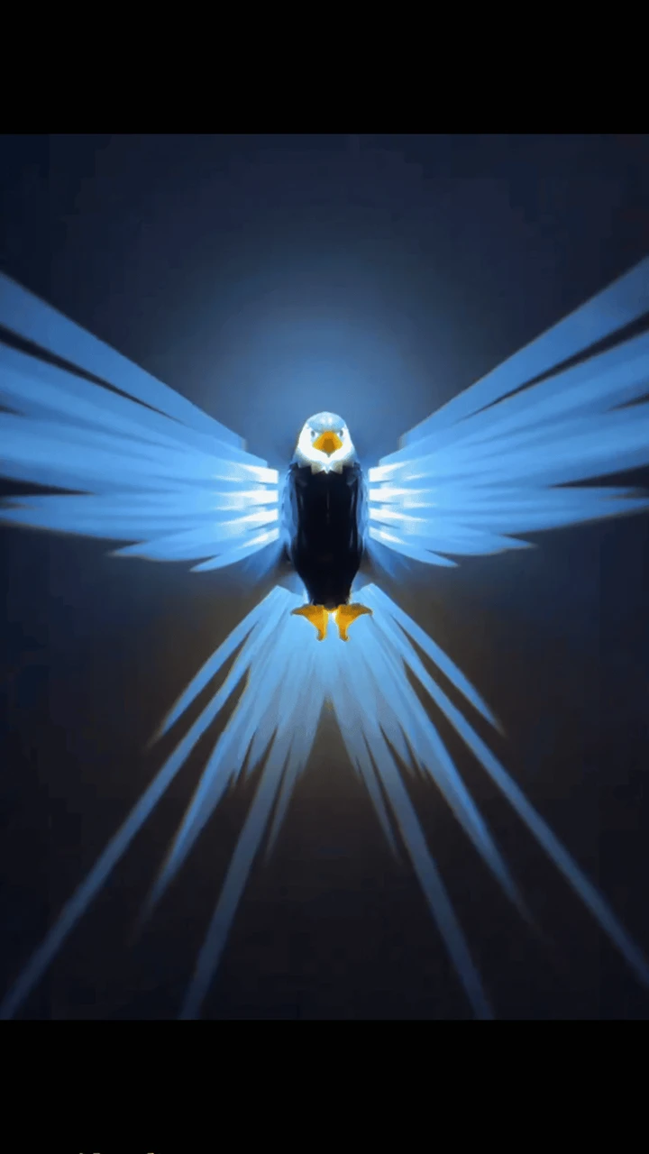 Falcon-shaped wall light