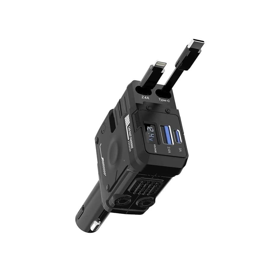 4-in-1 66W Smart Car Charger