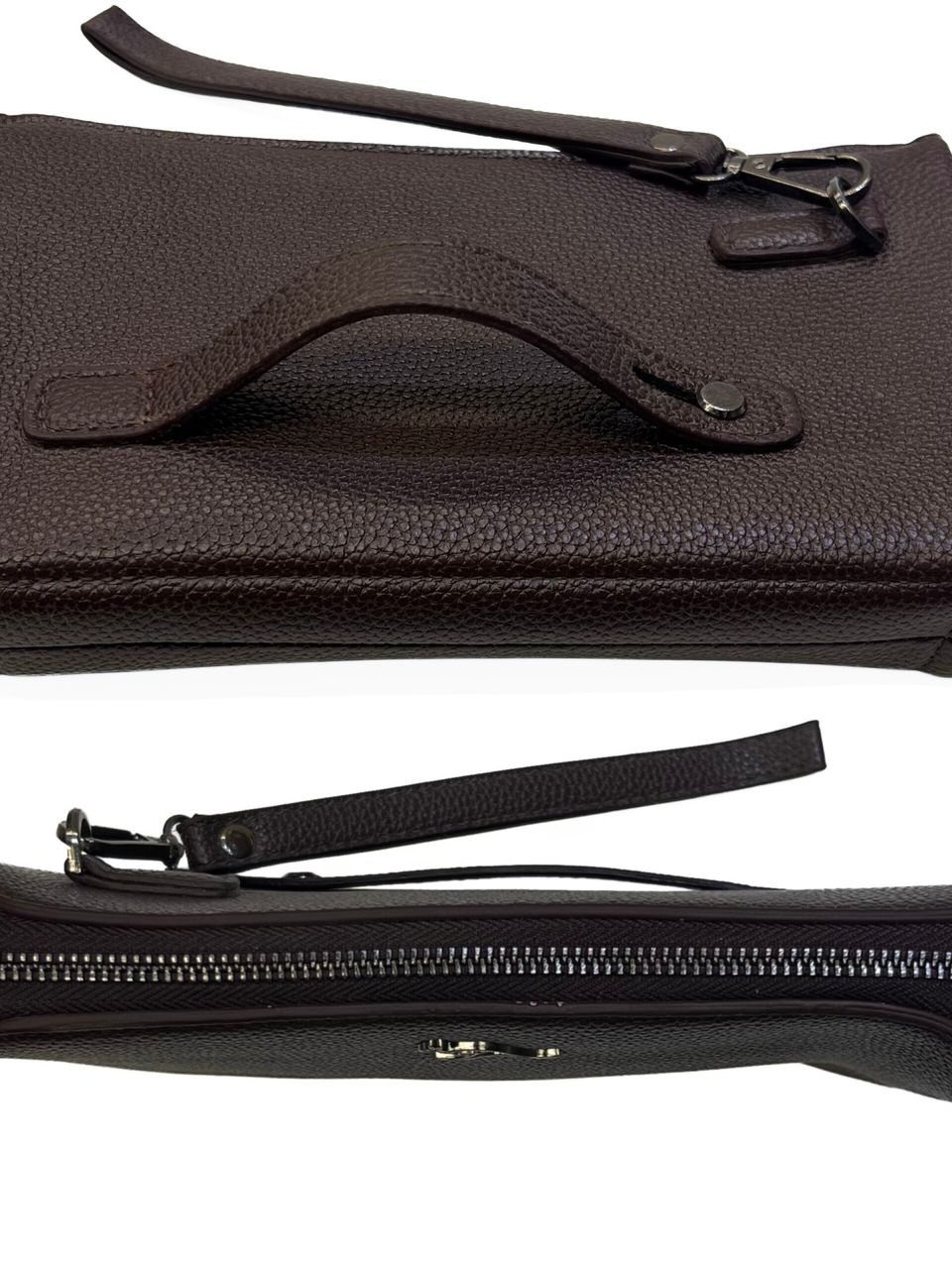 حقيبة جلد ذات قفل معدني