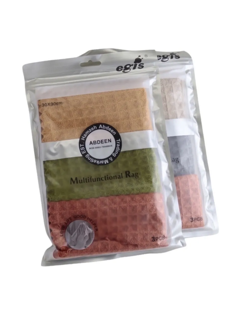 إيجيس خرقة متعددة الاستخدامات 30 × 30 سم، 3 قطع