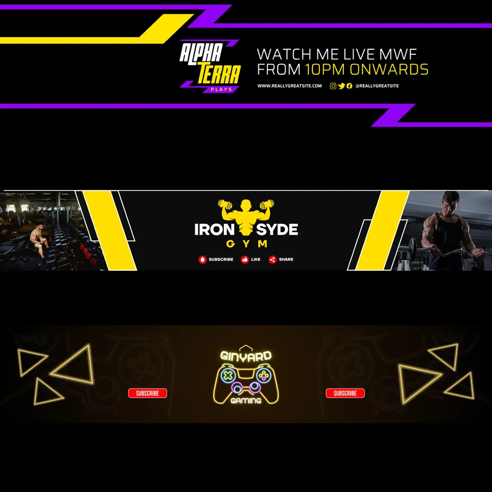 Banner يوتيوب / تويتش 