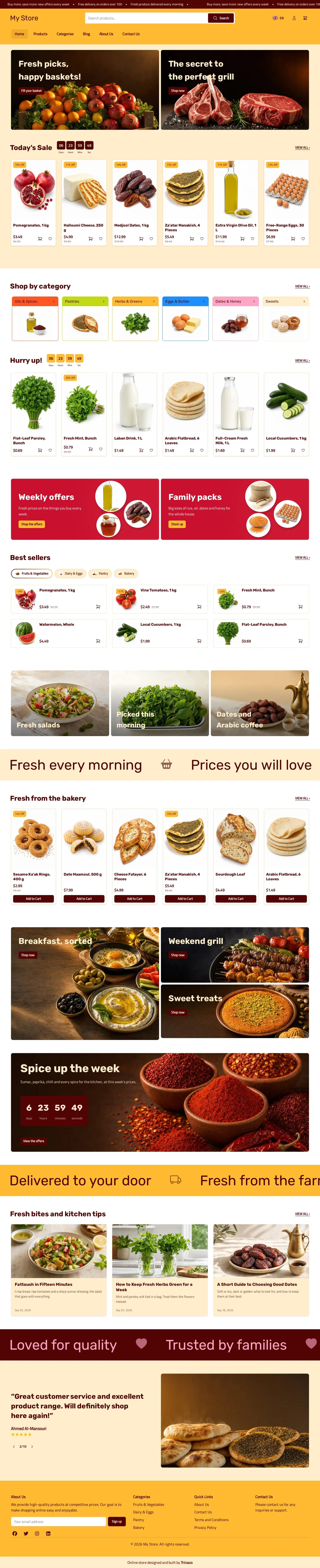 The Souq template on a computer