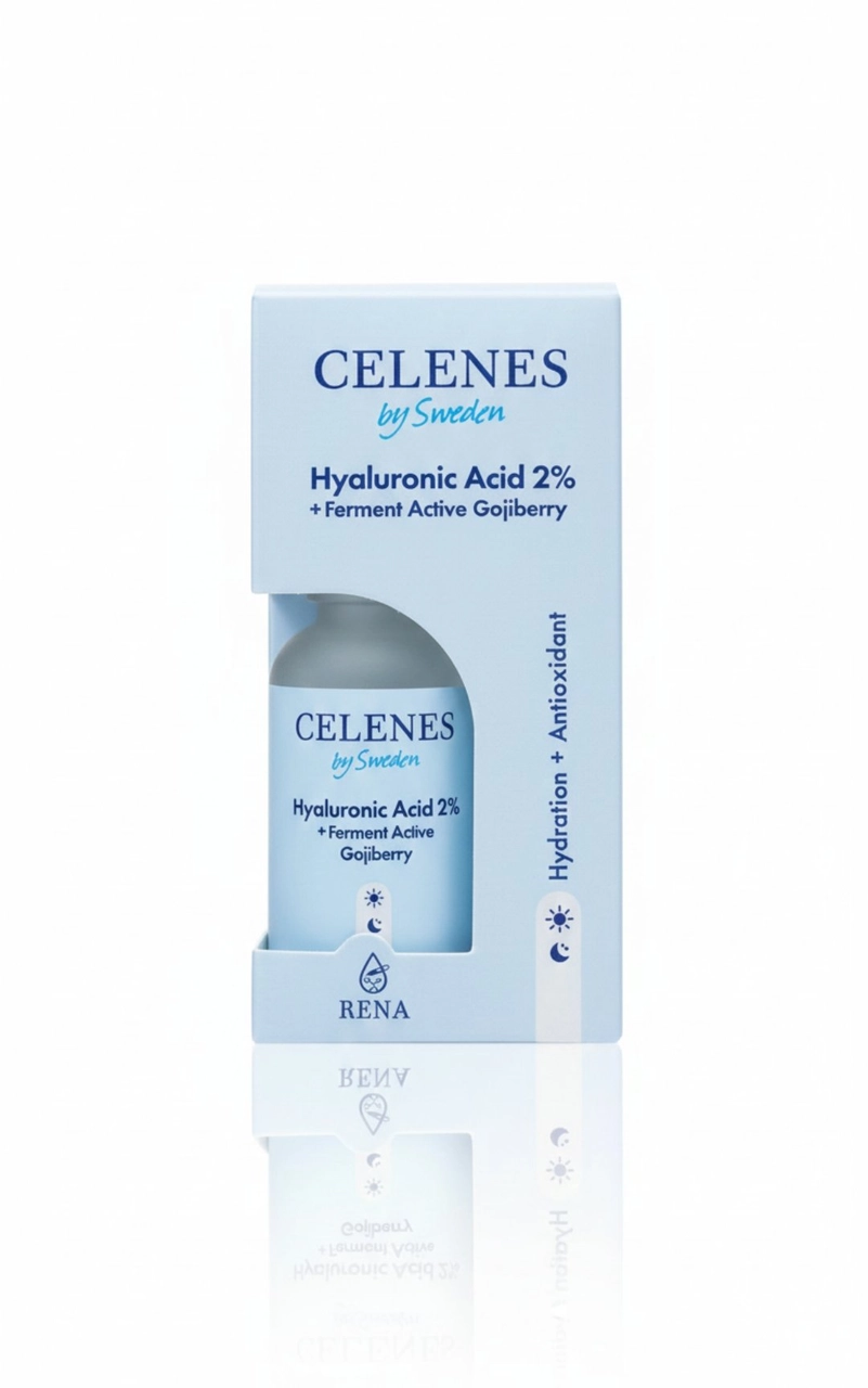سيروم حمض الهيالورونيك 2% مع غوجي بيريCelenes by Sweden Hyaluronic Acid 2% + Ferment Active Gojiberry