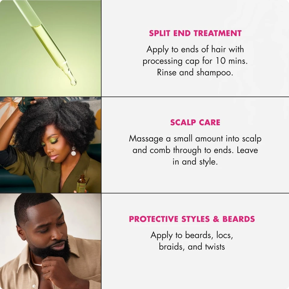  MIELLE - ROSEMARY MINT, SCALP & HAIR OIL, INFUSED W/BIOTIN & ENCOURGES GROWTH, FOR DAILY USE, SCALP TREATMENT, SPLIT END CARE & SCALP & STRENGTHENING OIL | Strengthens, Moisturises, Promotes Hair Growth, Dry Scalp & Split Ends Treatment