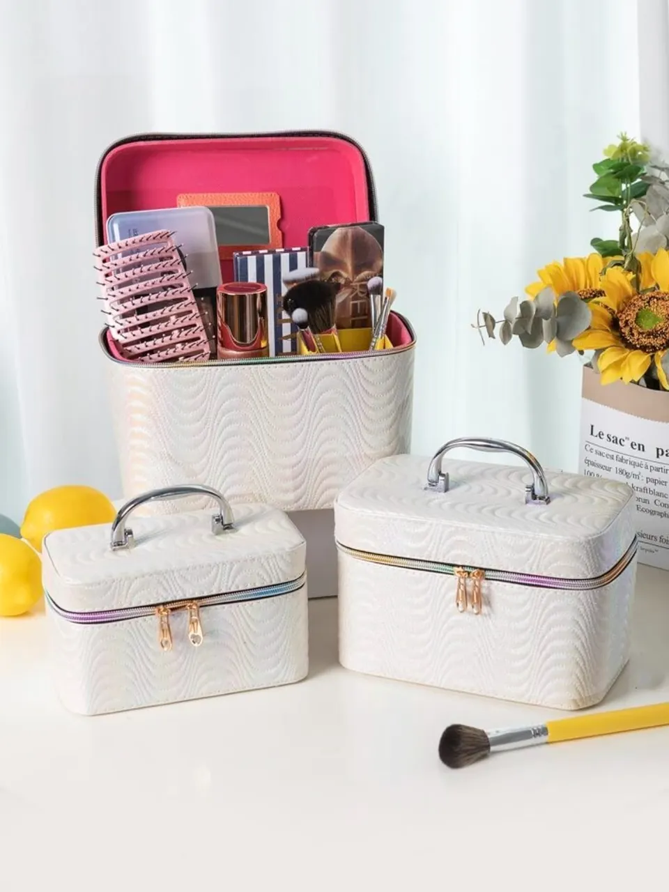 طقم 3 صناديق مكياج أساسية