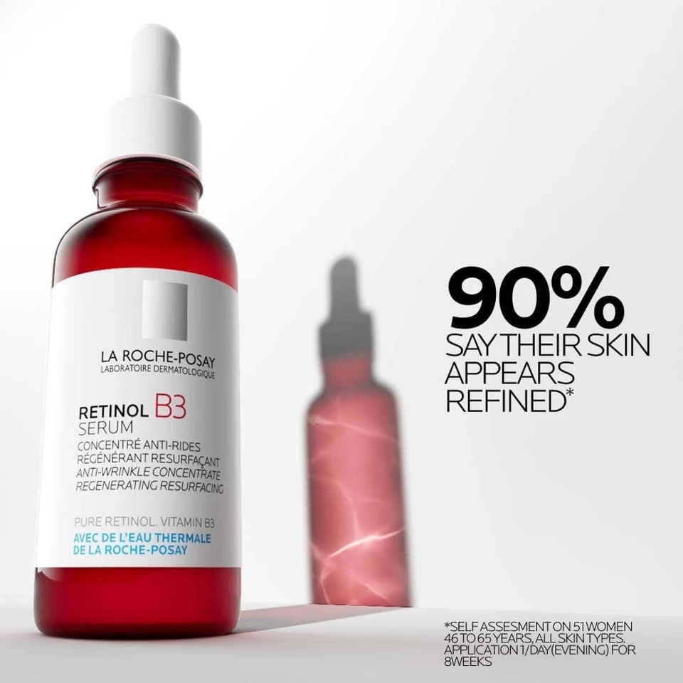 La Roche-Posay Retinol B3 Face Serum with Vitamin B3; Anti-Aging Face Serum for Lines, Wrinkles & Premature Sun Damage to Regenerate & Resurface Skin 30ML | Anti-aging retinol serum for face. 