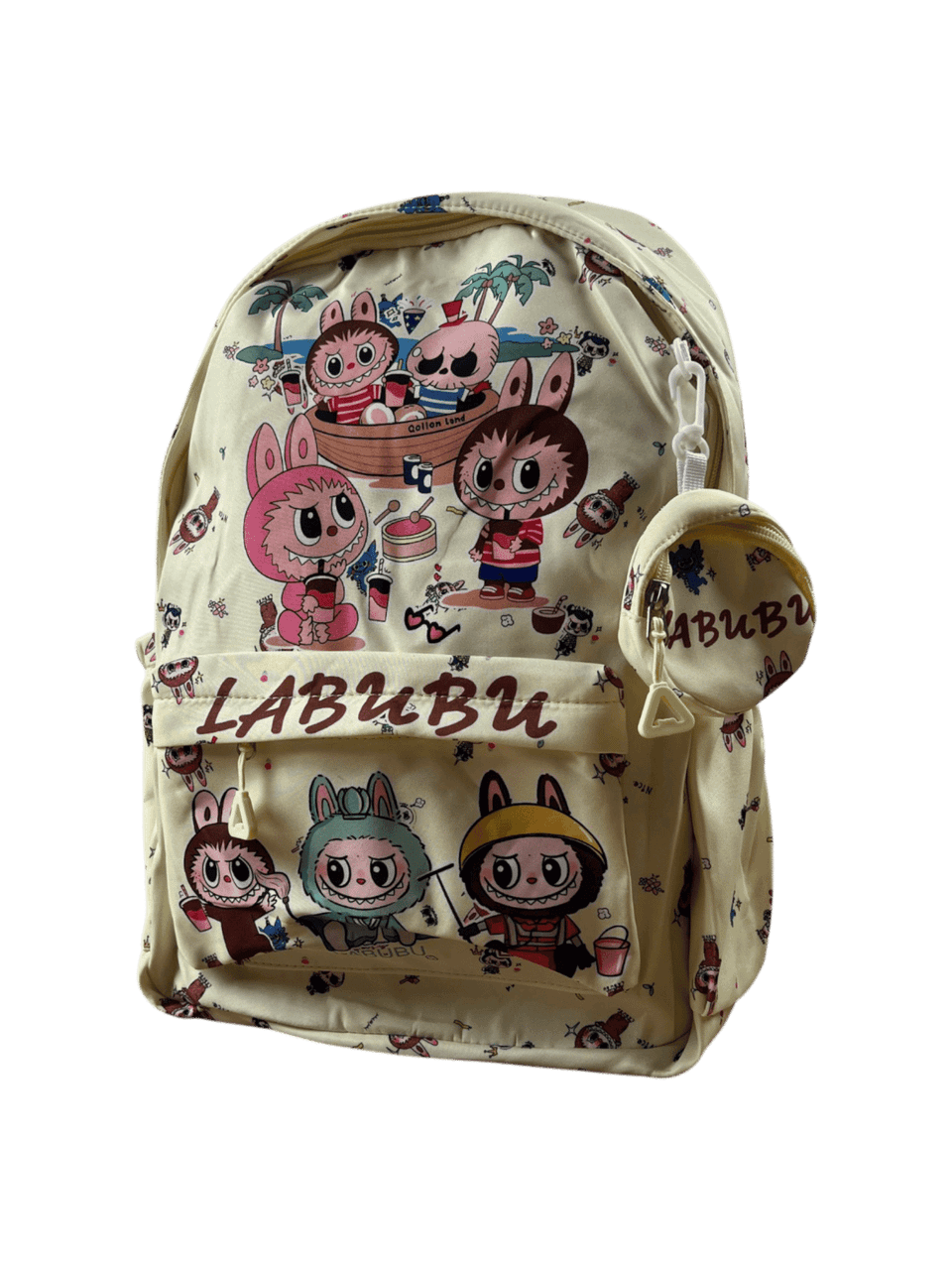 حقيبة ظهر LABUBU مع جزدان صغير