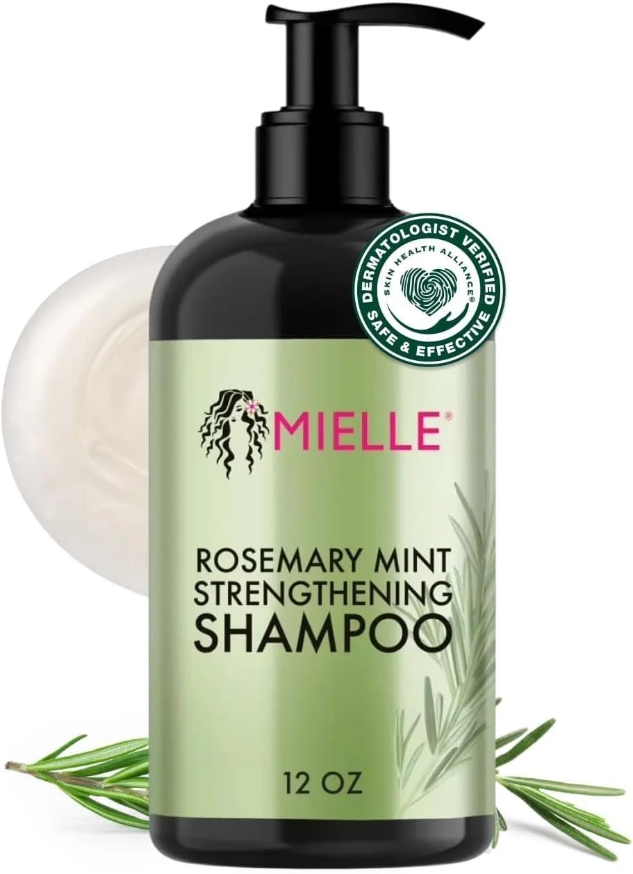 Mielle Organics Rosemary Mint Strengthening Shampoo Infused with Biotin, Cleanses and Helps Strengthen Weak and Brittle Hair 355ML