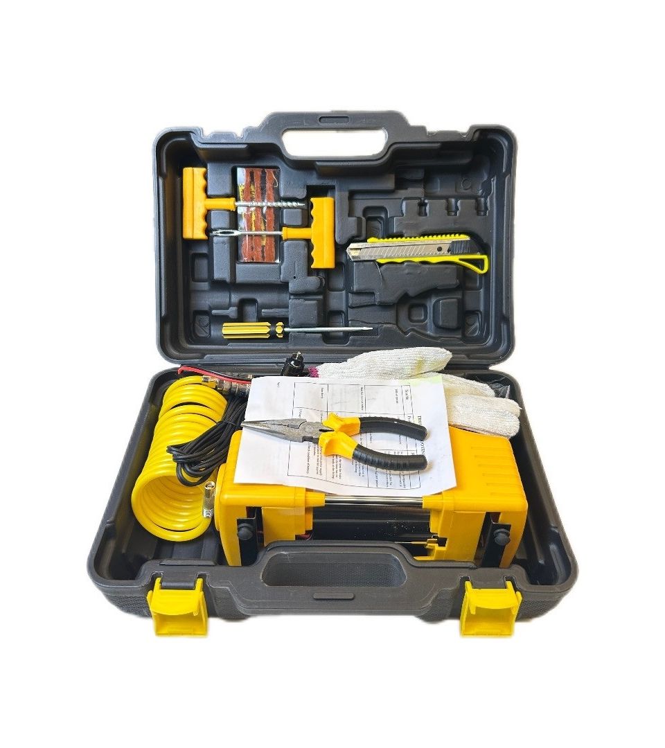 عدة تصليح اطارات و منفاخ هواء