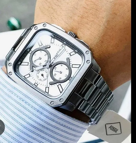 ساعة فوسيل متعددة الوظائف من الفولاذ المقاوم للصدأ 