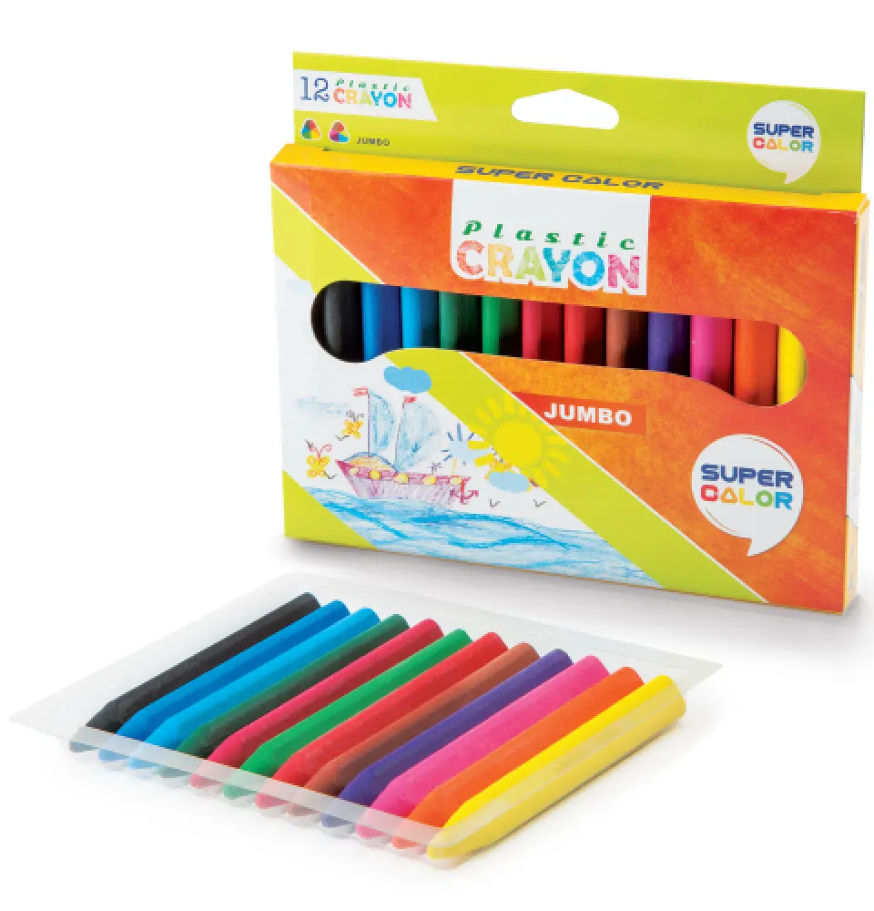 طقم ألوان بلاستيك 12 لون