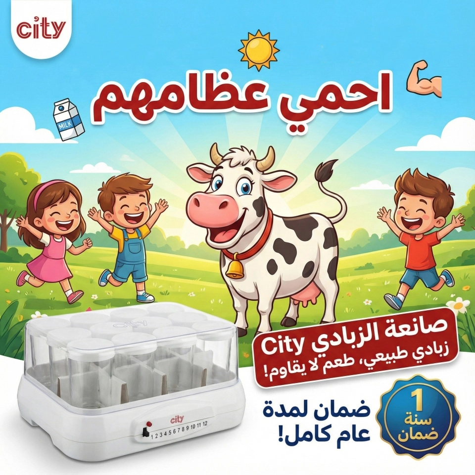 صانعة زبادي city مع ضمان سنه 