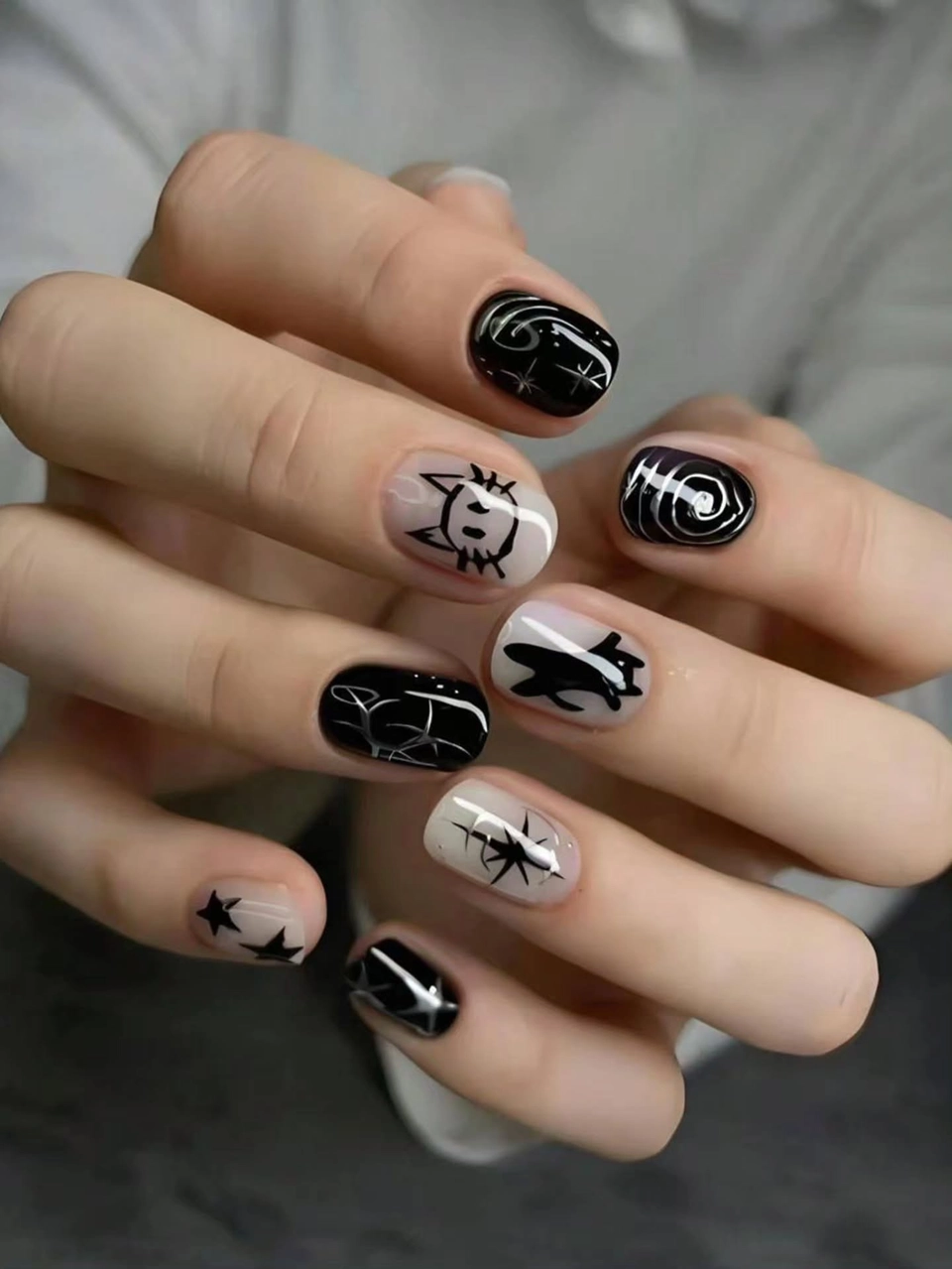 Gothic Cat Nails