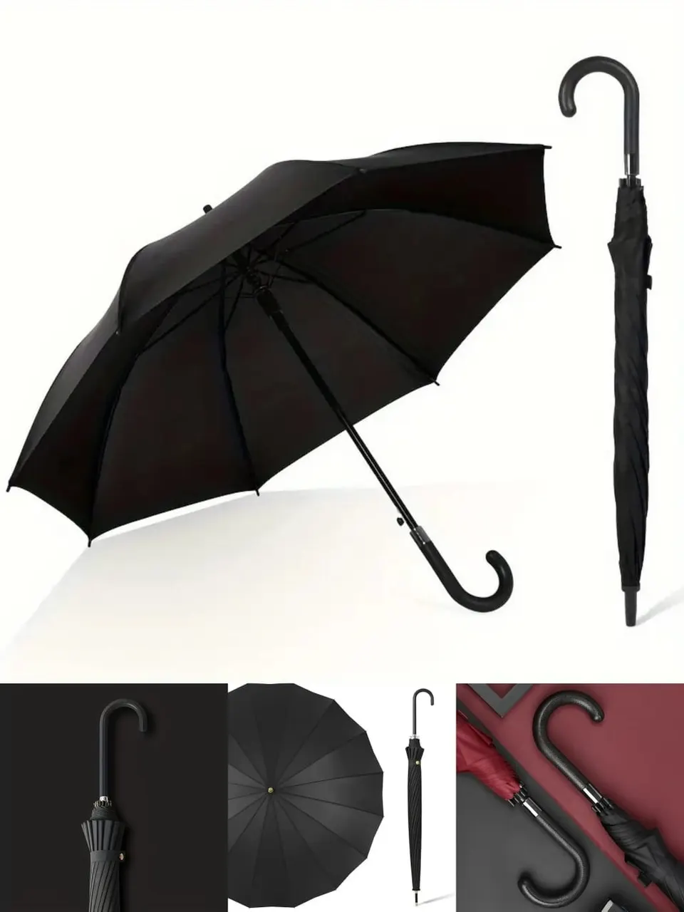 مظلة مقبض منحني