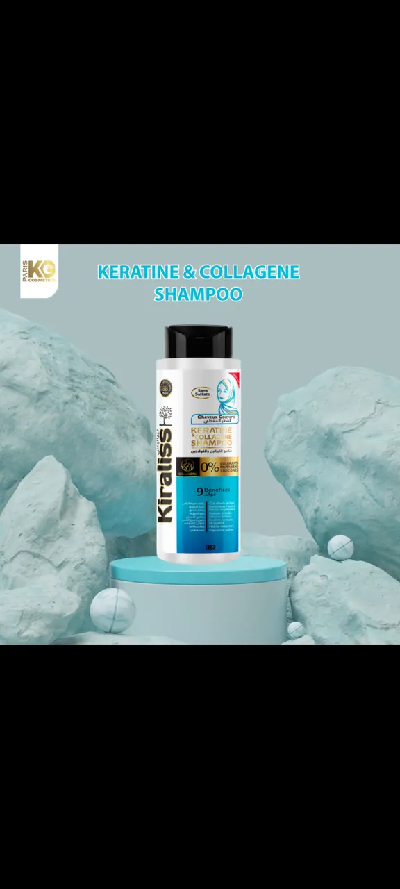 شامبوان بالكيراتين وكولاجين بدون سولفات لشعر المغطى