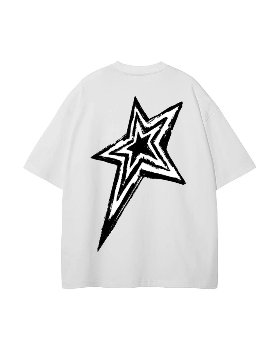 Star white t shirt oversized fit