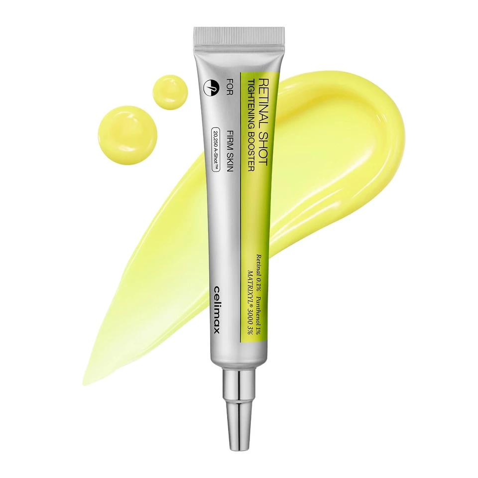 celimax The Vita A Retinal Shot Tightening Booster | 0.1% Retinal, 3% Matryxyl, High-Strength Retinoid for Anti-Aging, Pore Minimizer, Wrinkles & Fine Lines, Firmer Skin, 15ml