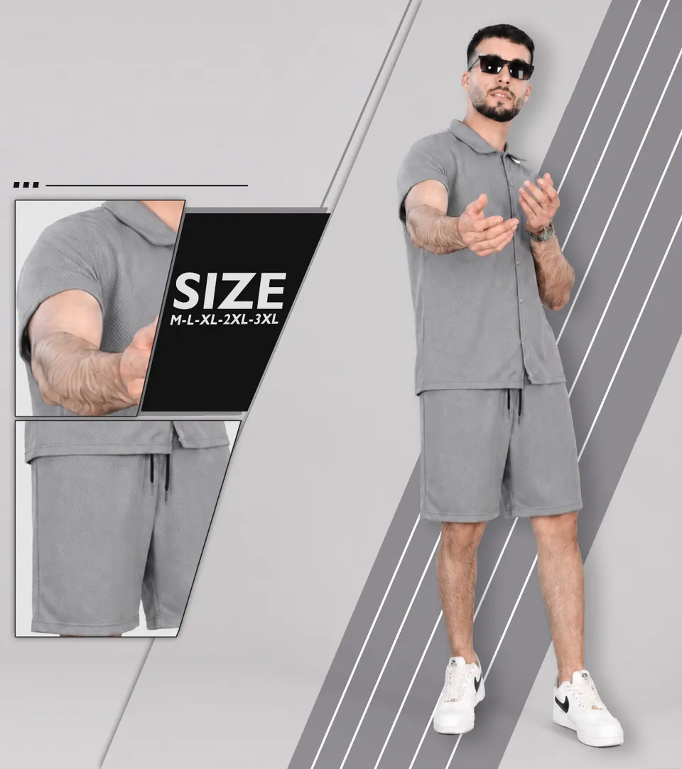 طقم شورط جاكار زبدة طري ومريح برودة غير شكل😎