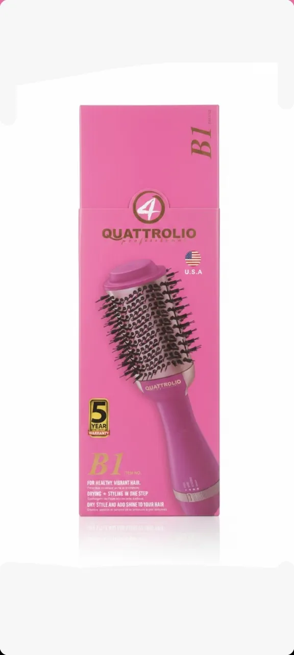فرشاة تجفيف وتصفيف الشعر B1 من كواتروليوQUATTROLIO Professional B1 One-Step Hair Dryer Brushفرشاة حرارية 2×1 لتجفيف