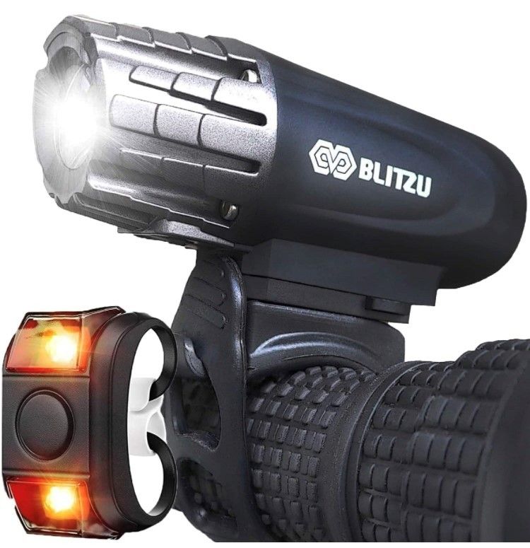  ضوء دراجة قابل للشحن USB أمامي وخلفي