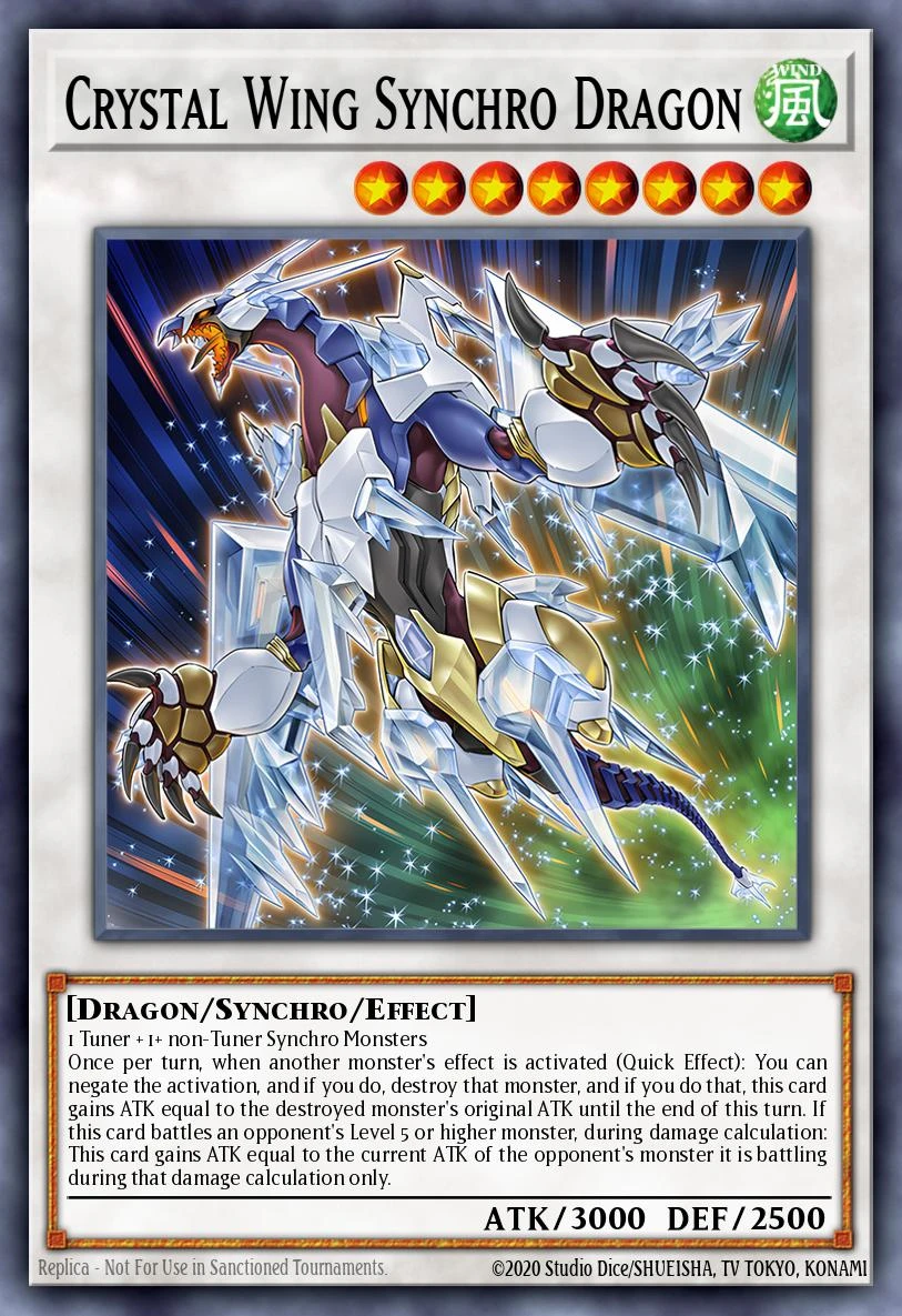 Crystal Wing Synchro Dragon - PHRE-EN059 - Rare - 1st Edition
