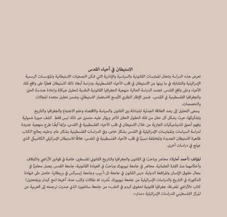الاستيطان في احياء القدس 
