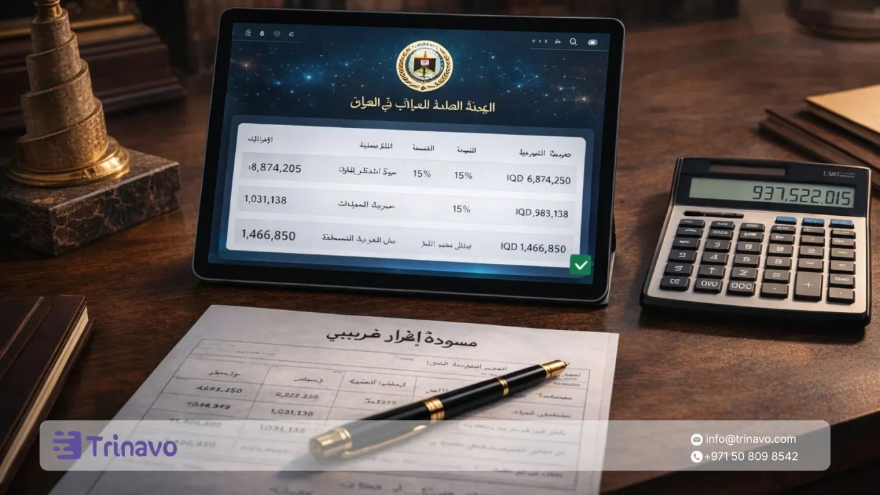 قواعد احتساب ضريبة المبيعات في العراق للمتاجر الإلكترونية والشركات