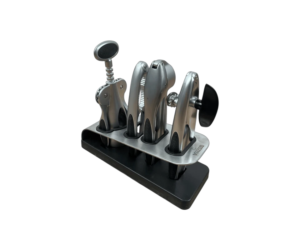 Multi-tool kitchen set with metal stand