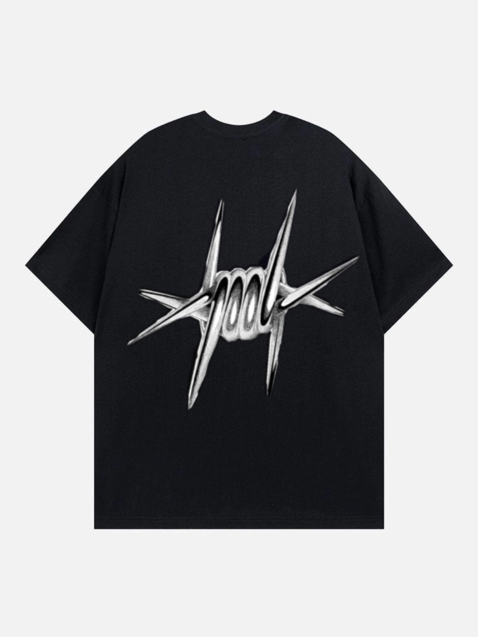 Hand shocked black oversized fit