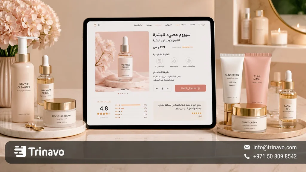 مميزات ترينافو لـ متجر مستحضرات تجميل إلكتروني