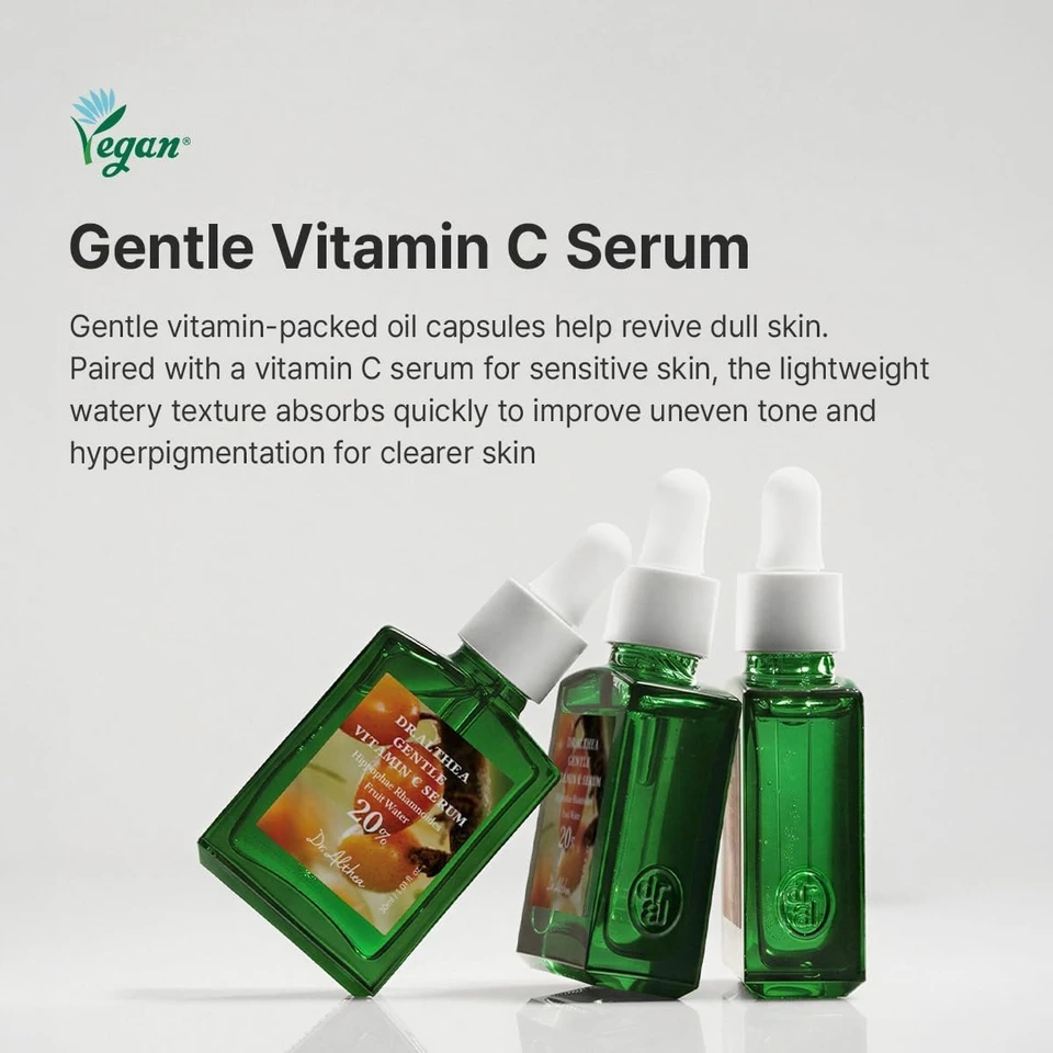 Dr.Althea Gentle Vitamin C Serum 20% 30ml | Benefits Skin Tone and Pigmentation | Gentle on Skin For Even Skin Tone | Korean Vegan Skincare for All Skin Types