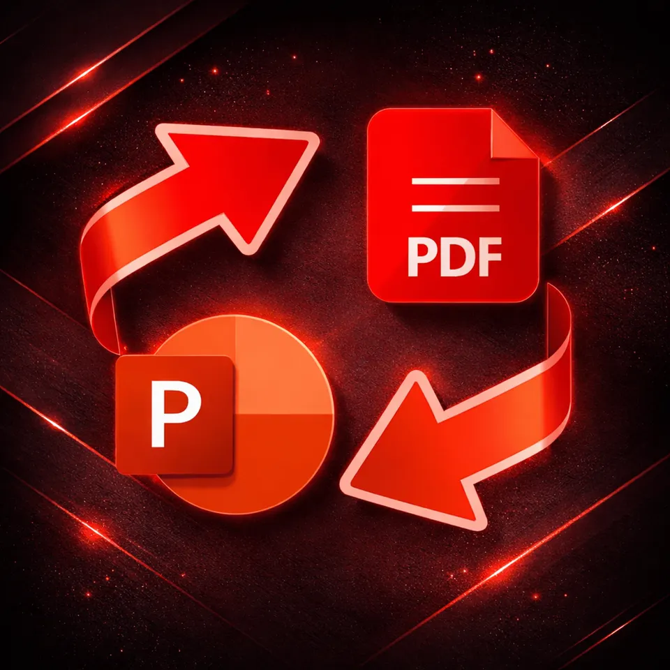 خدمة تحويل PowerPoint الى PDF  والعكس كذالك 