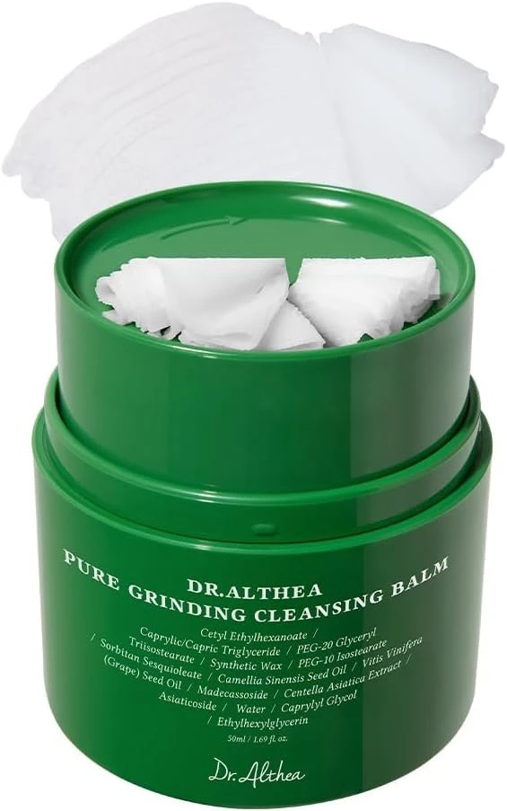 Dr.Althea Pure Grinding Cleansing Balm | Hygenic One-Step Makeup Remover with Madecassoside | Gentle, Soothing for All Skin Types, Gentle Sorbet Texture for Sensitive Skin, Travel Essentials