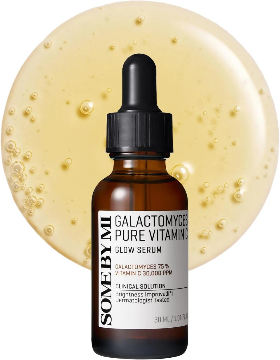 Some By Mi Galactomyces Pure Vitamin C Glow Serum | 30Ml | Daily Brightening Vitamin C Serum For Glass Skin | Improvement Of Skin Texture & Elasticity