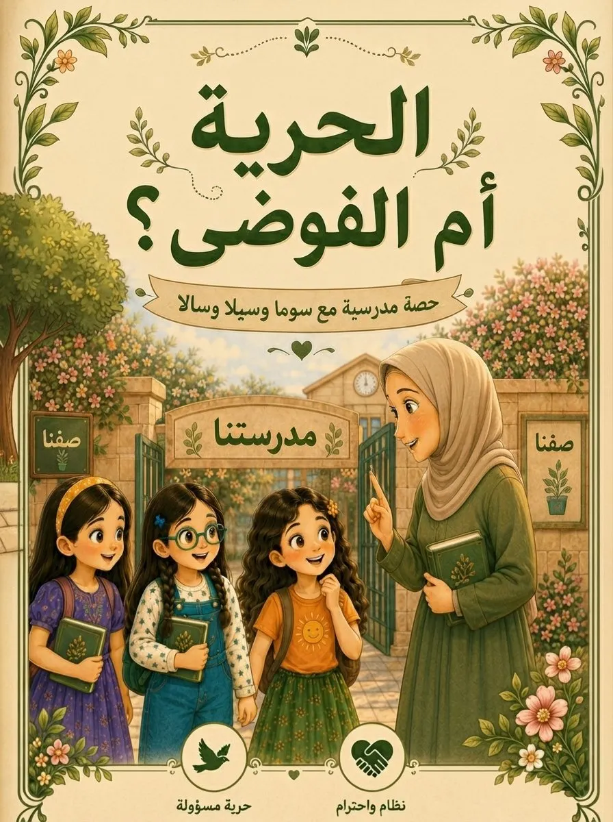 📚 الكتاب الثالث :الحرية ام الفوضى ؟من سلسلة حكايات سوما وسيلا وسالا 