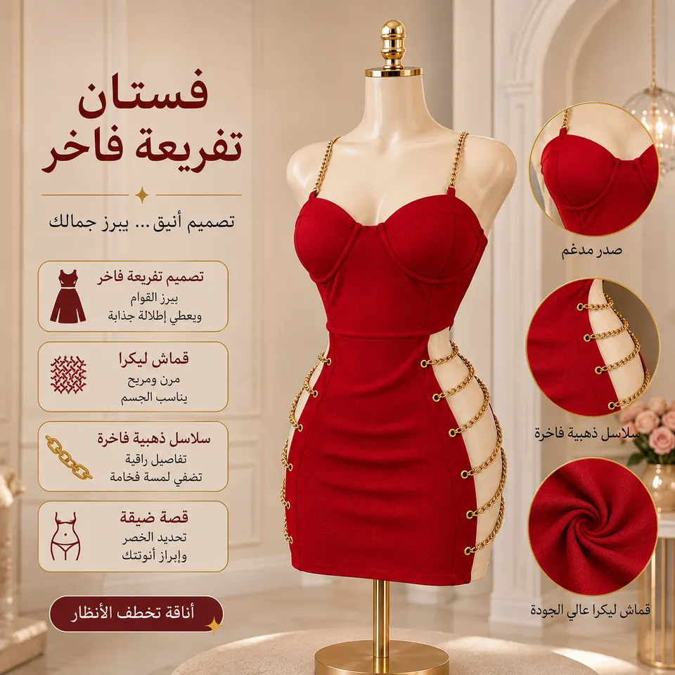 فستان تفريعة قصيرة 