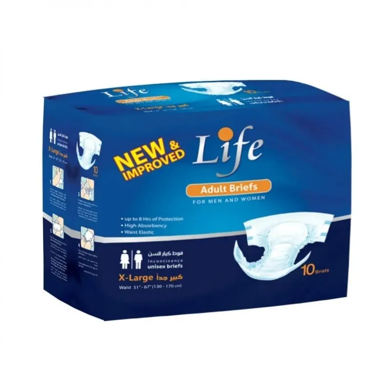 لايف حفاضات الكبار للرجال والنساء ، كبير جدًا ، 10 قطعة