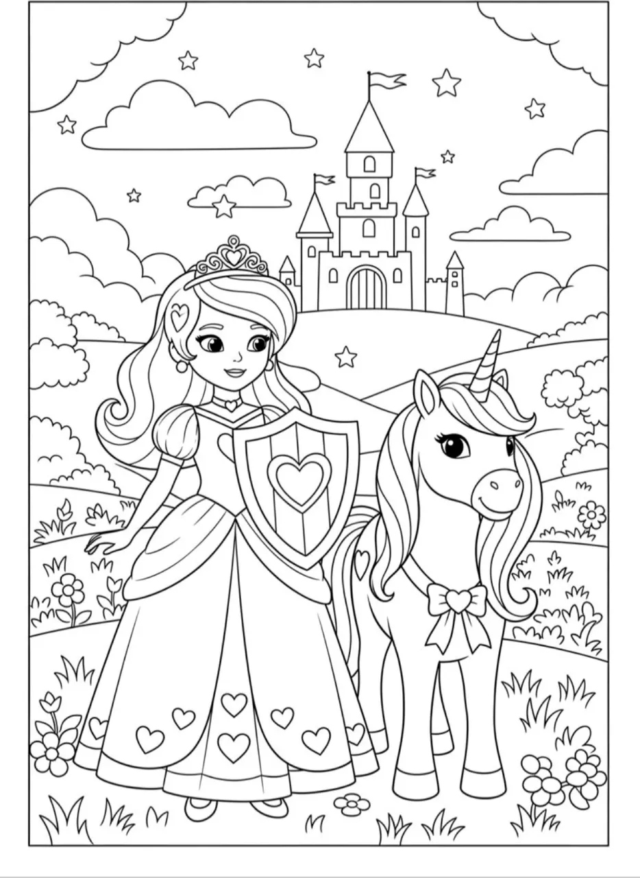 Unicorn coloring pages printable 50pic
