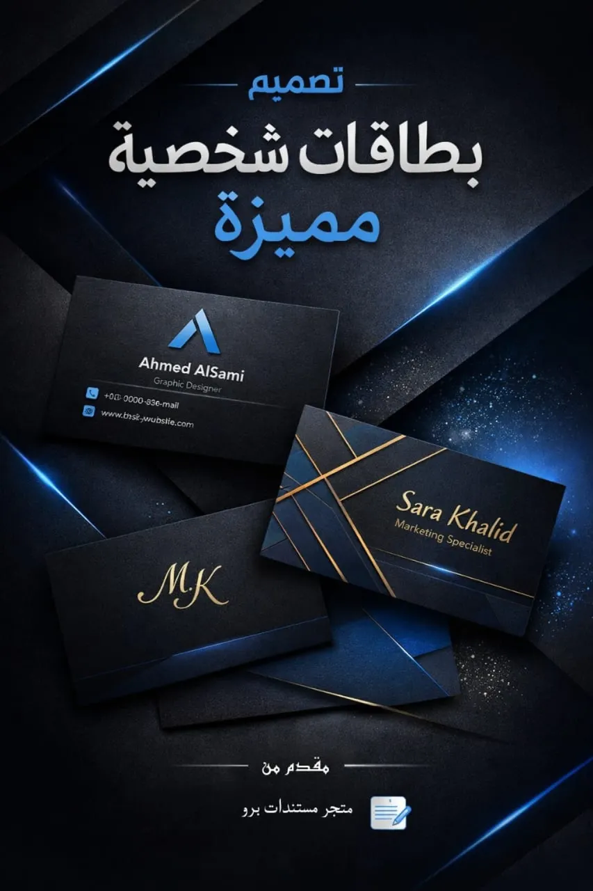 تصميم بطاقات شخصية فاخرة