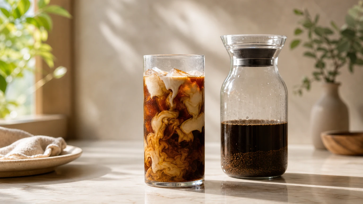 القهوة الباردة في البيت بأربع خطوات سهلة