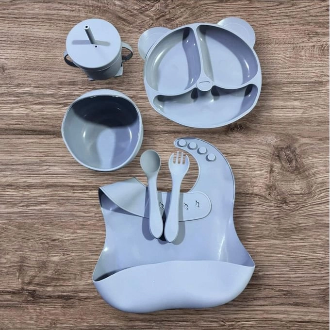 Silicone baby eating set - 6 pieces