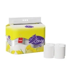 القطة مناديل تواليت 3 طبقات 12 رول