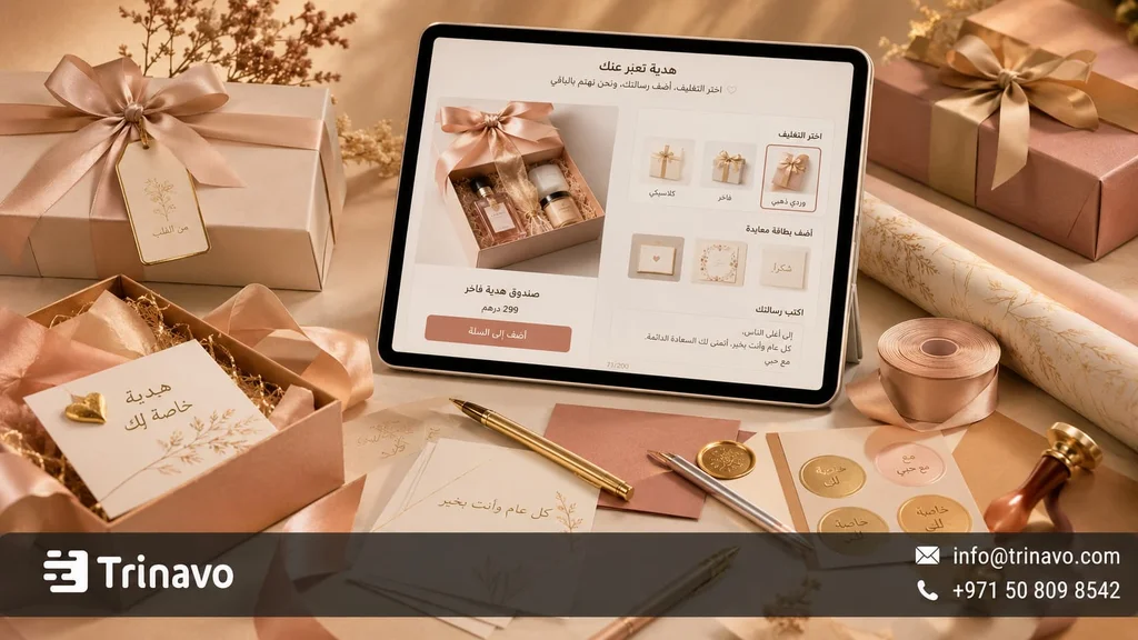 خيارات تغليف وبطاقات تهنئة