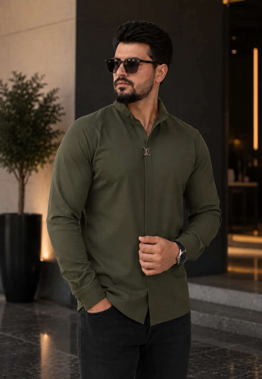 قميص الهيبة بكمام كريب زارا الفخم 🖤💪